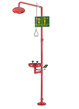 AZD1107紅色噴塑款復(fù)合式緊急沖淋洗眼器